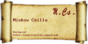 Miskov Csilla névjegykártya